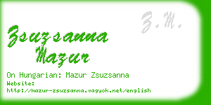 zsuzsanna mazur business card